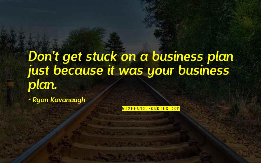 Blackmoore Quotes By Ryan Kavanaugh: Don't get stuck on a business plan just