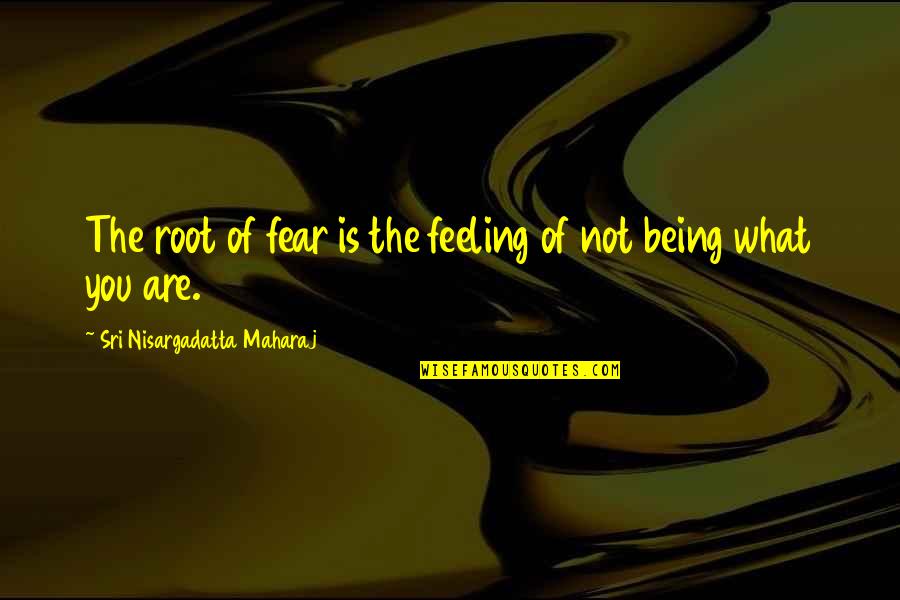 Blackout Poetry Quotes By Sri Nisargadatta Maharaj: The root of fear is the feeling of