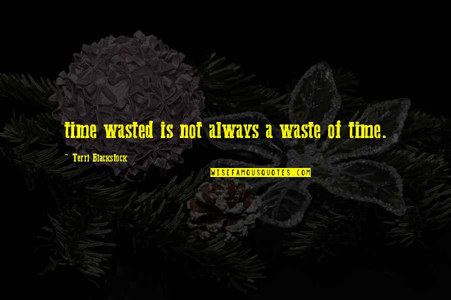 Blackstock Quotes By Terri Blackstock: time wasted is not always a waste of