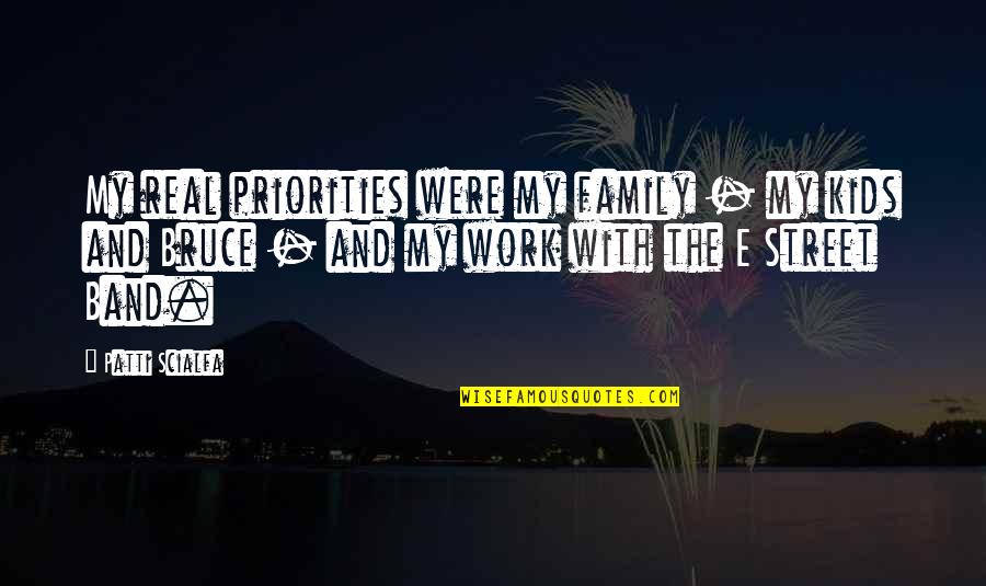 Blackstrap Quotes By Patti Scialfa: My real priorities were my family - my Blackstrap Quotes By Patti Scialfa: My real priorities were my family - my
