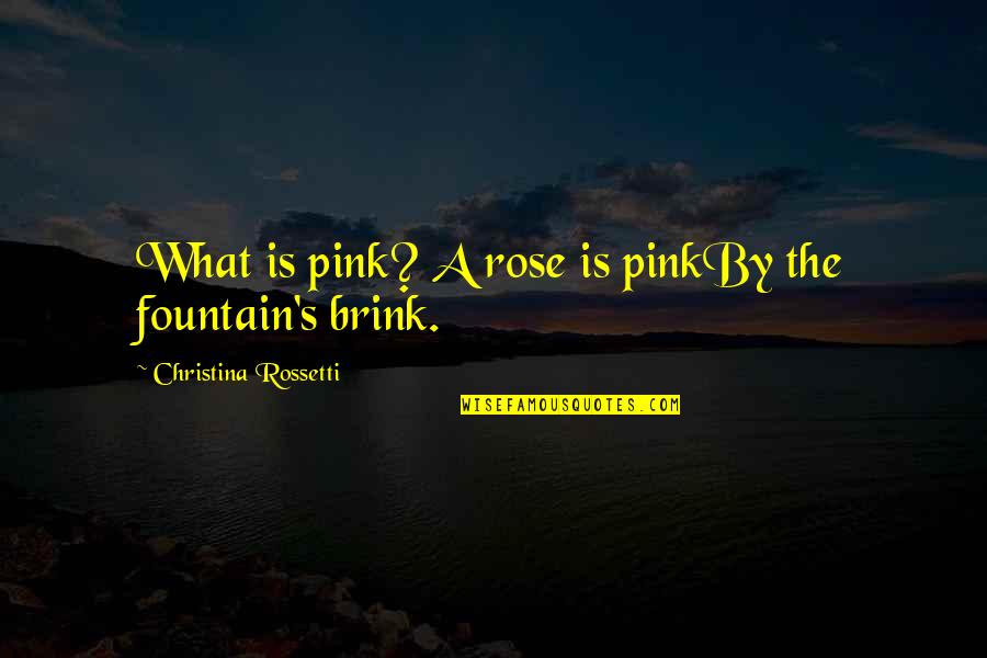 Blacktip Quotes By Christina Rossetti: What is pink? A rose is pinkBy the