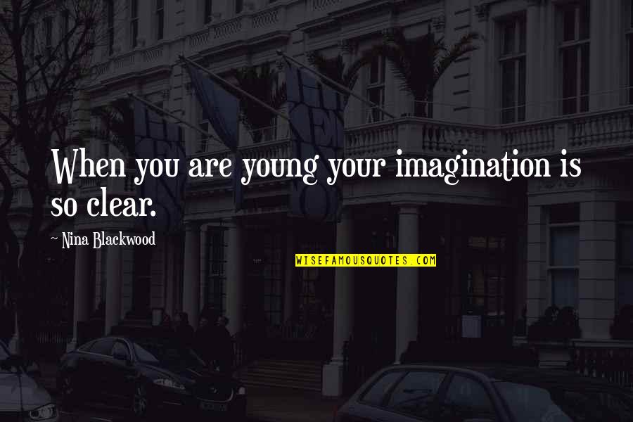 Blackwood Quotes By Nina Blackwood: When you are young your imagination is so