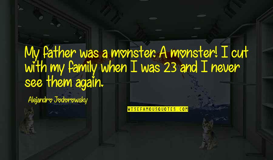 Blada Guyane Quotes By Alejandro Jodorowsky: My father was a monster. A monster! I