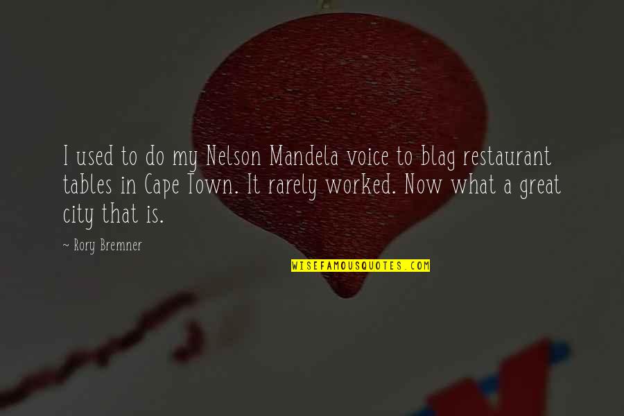 Blag Quotes By Rory Bremner: I used to do my Nelson Mandela voice Blag Quotes By Rory Bremner: I used to do my Nelson Mandela voice