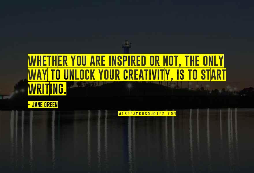 Blagojevich Quote Quotes By Jane Green: Whether you are inspired or not, the only Blagojevich Quote Quotes By Jane Green: Whether you are inspired or not, the only