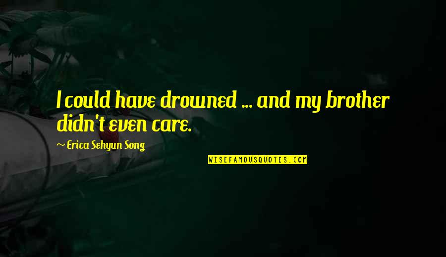 Blake Schwarzenbach Quotes By Erica Sehyun Song: I could have drowned ... and my brother Blake Schwarzenbach Quotes By Erica Sehyun Song: I could have drowned ... and my brother