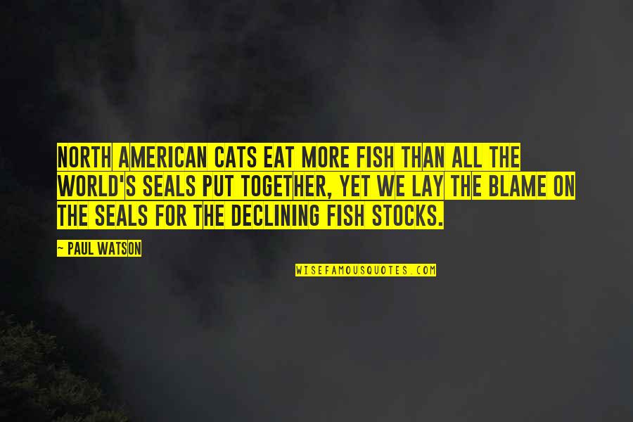 Blame On Quotes By Paul Watson: North American cats eat more fish than all Blame On Quotes By Paul Watson: North American cats eat more fish than all