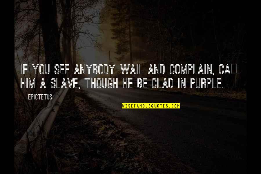 Blampires Quotes By Epictetus: If you see anybody wail and complain, call