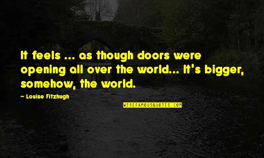 Blampires Quotes By Louise Fitzhugh: It feels ... as though doors were opening