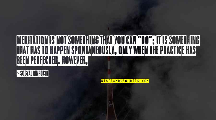 Blancaflor Folktale Quotes By Sogyal Rinpoche: Meditation is not something that you can "do"; Blancaflor Folktale Quotes By Sogyal Rinpoche: Meditation is not something that you can "do";