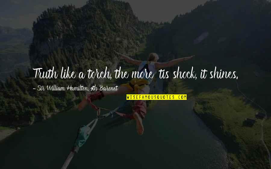 Blanchy Location Quotes By Sir William Hamilton, 9th Baronet: Truth like a torch, the more 'tis shock, Blanchy Location Quotes By Sir William Hamilton, 9th Baronet: Truth like a torch, the more 'tis shock,