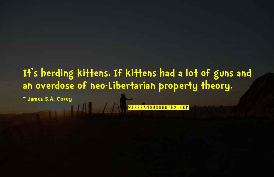 Blank Card Quotes By James S.A. Corey: It's herding kittens. If kittens had a lot