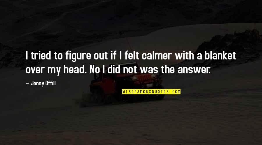 Blanket Quotes By Jenny Offill: I tried to figure out if I felt