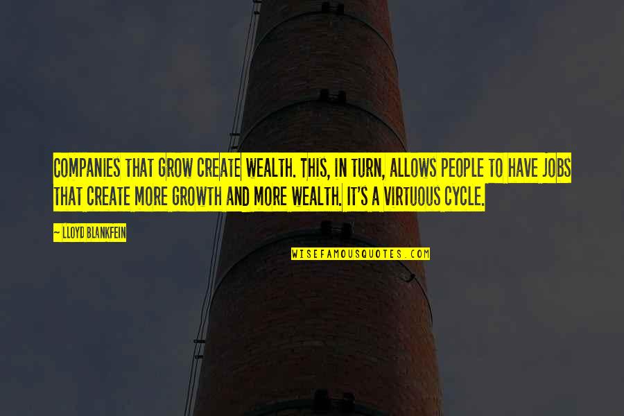 Blankfein Lloyd Quotes By Lloyd Blankfein: Companies that grow create wealth. This, in turn,