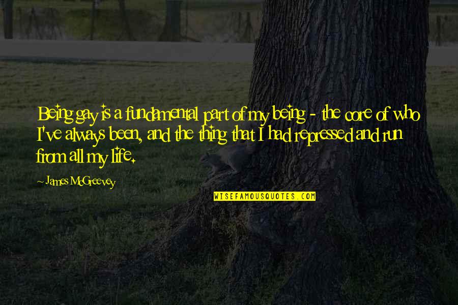 Blashphemous Quotes By James McGreevey: Being gay is a fundamental part of my