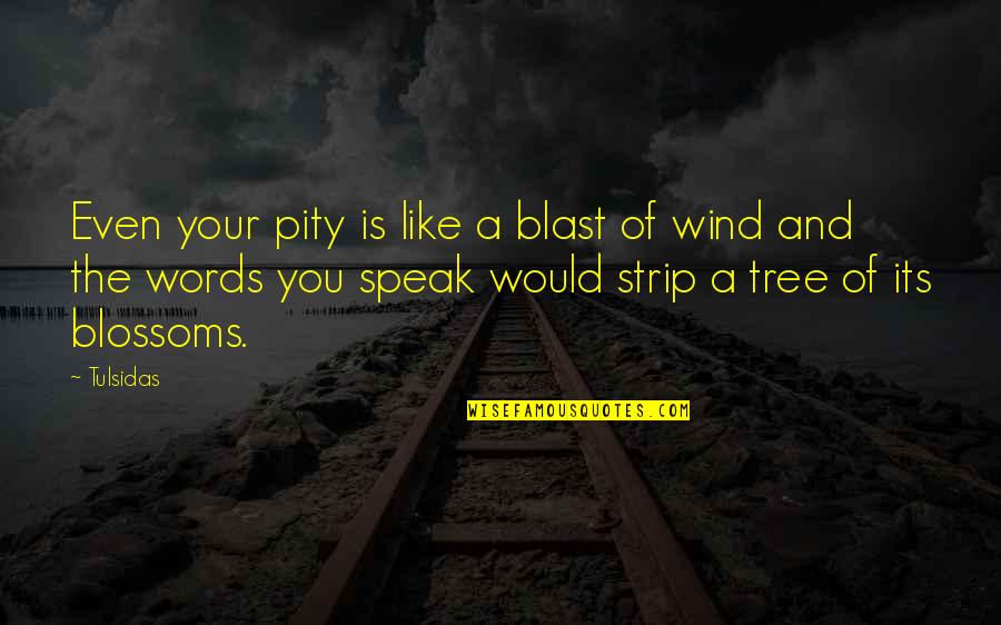 Blast Quotes By Tulsidas: Even your pity is like a blast of