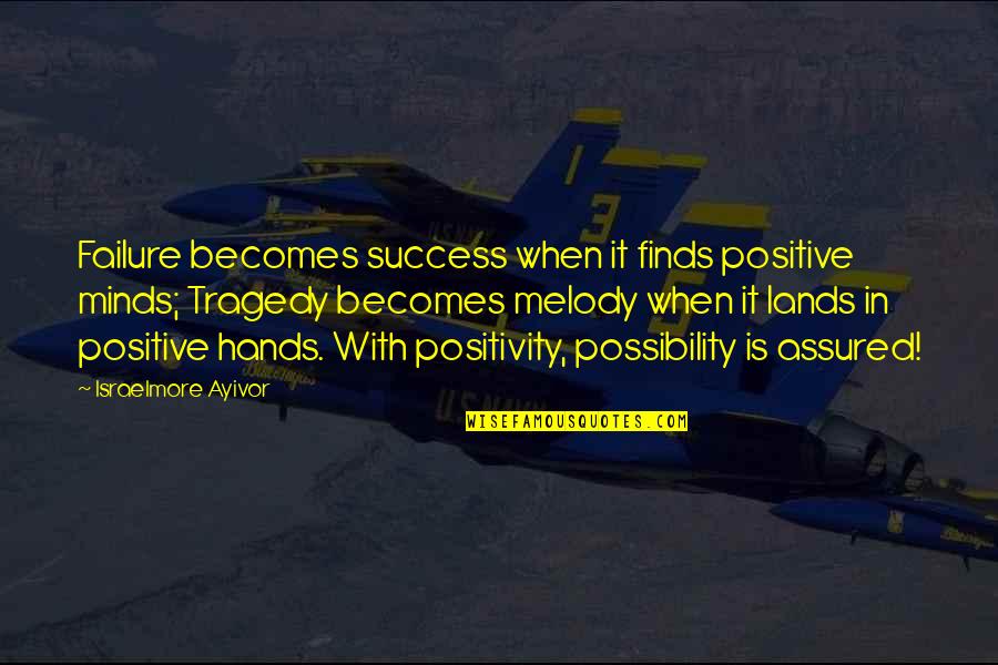 Blaszczykowski Wikipedia Quotes By Israelmore Ayivor: Failure becomes success when it finds positive minds;
