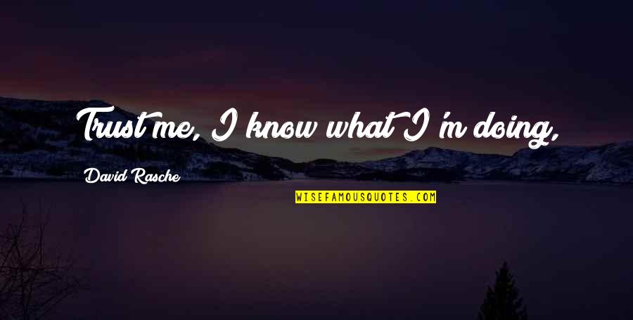 Blaugies Hill Quotes By David Rasche: Trust me, I know what I'm doing, Blaugies Hill Quotes By David Rasche: Trust me, I know what I'm doing,