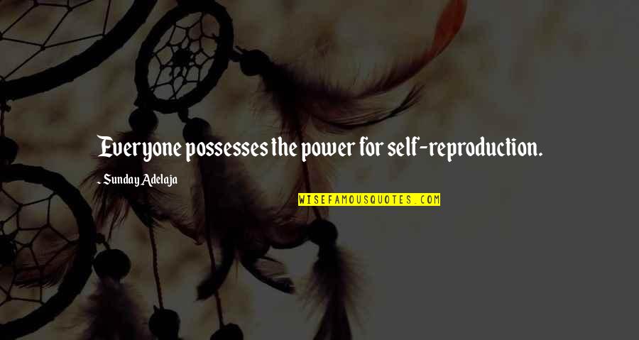 Blaustoise Quotes By Sunday Adelaja: Everyone possesses the power for self-reproduction. Blaustoise Quotes By Sunday Adelaja: Everyone possesses the power for self-reproduction.