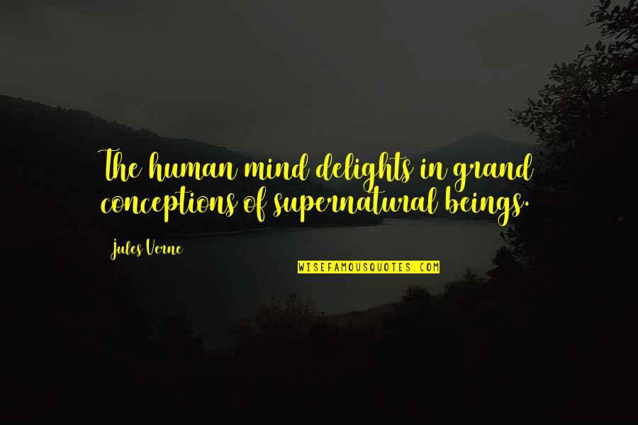 Blauwal Quotes By Jules Verne: The human mind delights in grand conceptions of