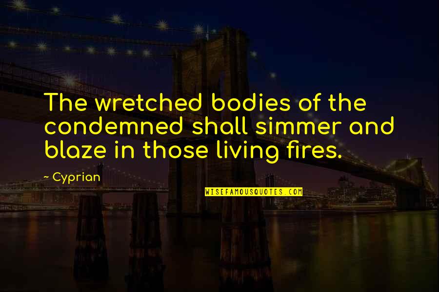 Blaze Up Quotes By Cyprian: The wretched bodies of the condemned shall simmer