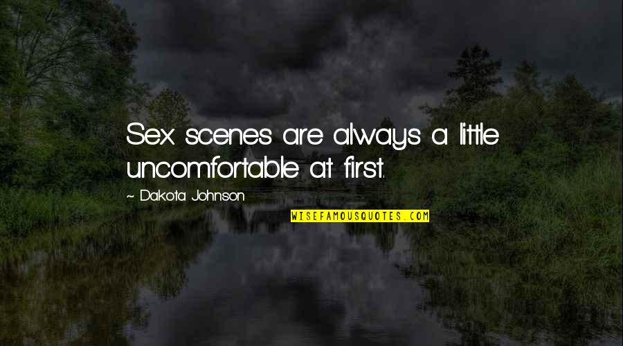 Blazers Quotes By Dakota Johnson: Sex scenes are always a little uncomfortable at