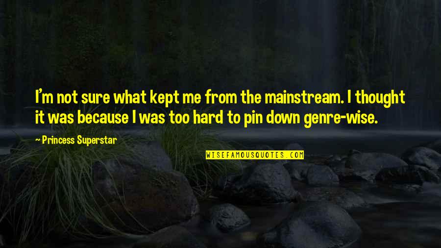 Bleached Shirts Quotes By Princess Superstar: I'm not sure what kept me from the Bleached Shirts Quotes By Princess Superstar: I'm not sure what kept me from the