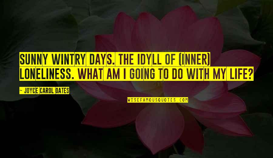 Bleaches Sisters Quotes By Joyce Carol Oates: Sunny wintry days. The idyll of (inner) loneliness. Bleaches Sisters Quotes By Joyce Carol Oates: Sunny wintry days. The idyll of (inner) loneliness.