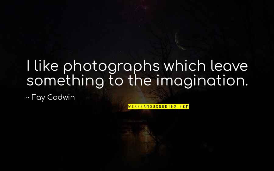 Blebers Quotes By Fay Godwin: I like photographs which leave something to the