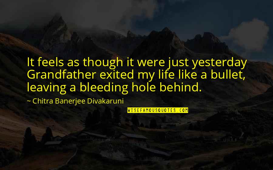 Bleeding Quotes By Chitra Banerjee Divakaruni: It feels as though it were just yesterday