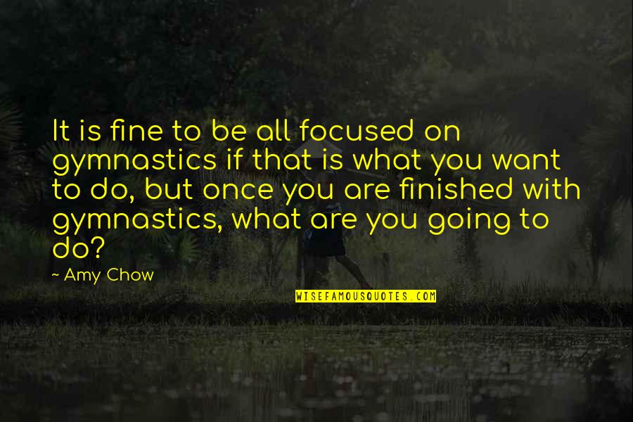 Blengio Propiedades Quotes By Amy Chow: It is fine to be all focused on Blengio Propiedades Quotes By Amy Chow: It is fine to be all focused on
