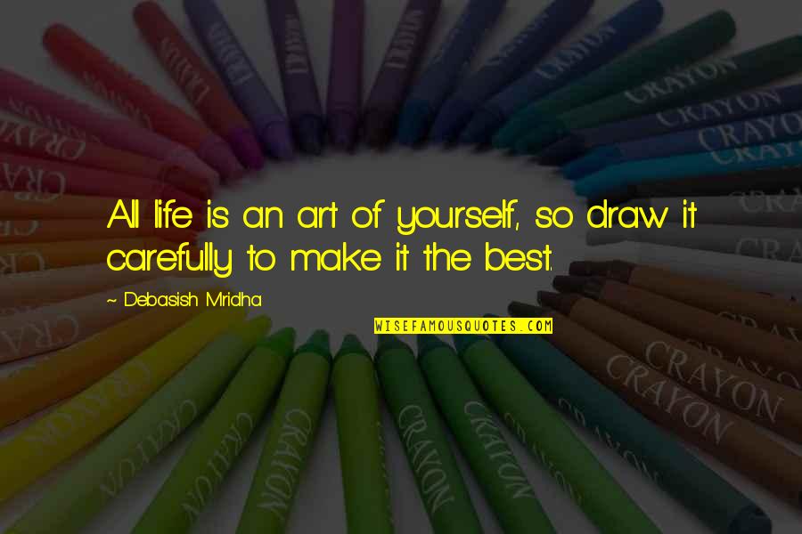 Blessed Good Evening Quotes By Debasish Mridha: All life is an art of yourself, so