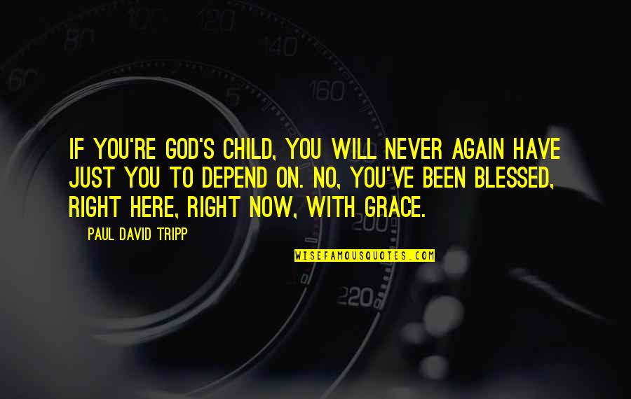 Blessed Have You Quotes By Paul David Tripp: If you're God's child, you will never again