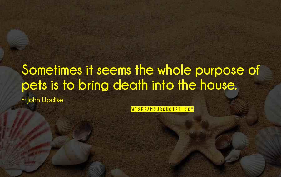 Blessed Jummah Quotes By John Updike: Sometimes it seems the whole purpose of pets