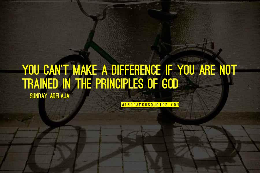 Blessing In Life Quotes By Sunday Adelaja: You can't make a difference if you are