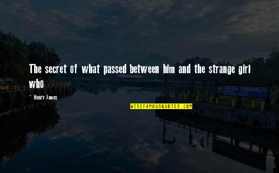 Bliffert Inc Quotes By Henry James: The secret of what passed between him and