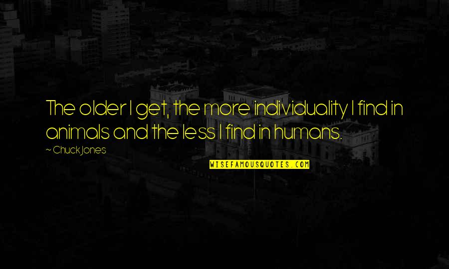 Blind Allegiance Quote Quotes By Chuck Jones: The older I get, the more individuality I