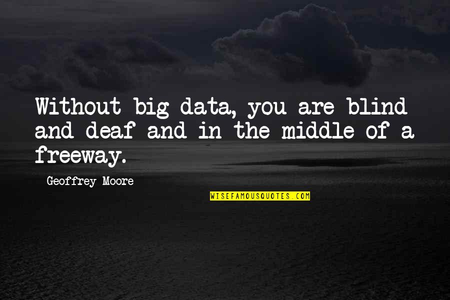 Blind And Deaf Quotes By Geoffrey Moore: Without big data, you are blind and deaf