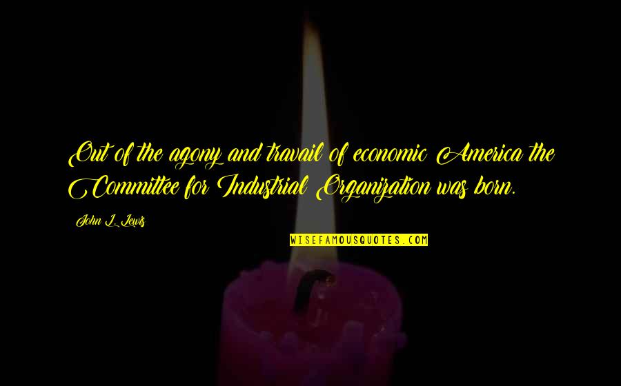 Blind Men Elephant Quotes By John L. Lewis: Out of the agony and travail of economic