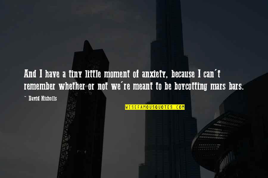 Blind Motivational Quotes By David Nicholls: And I have a tiny little moment of