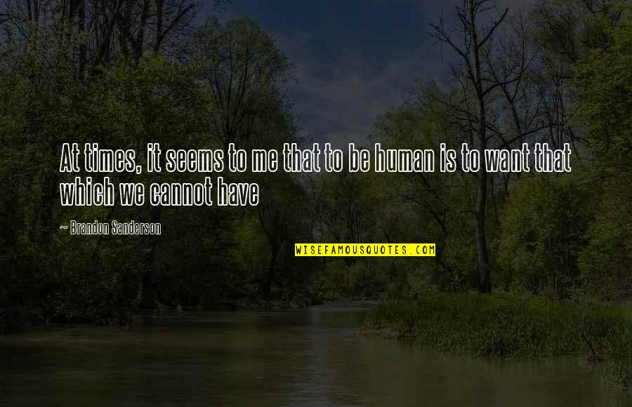 Blind Shall See Quotes By Brandon Sanderson: At times, it seems to me that to Blind Shall See Quotes By Brandon Sanderson: At times, it seems to me that to