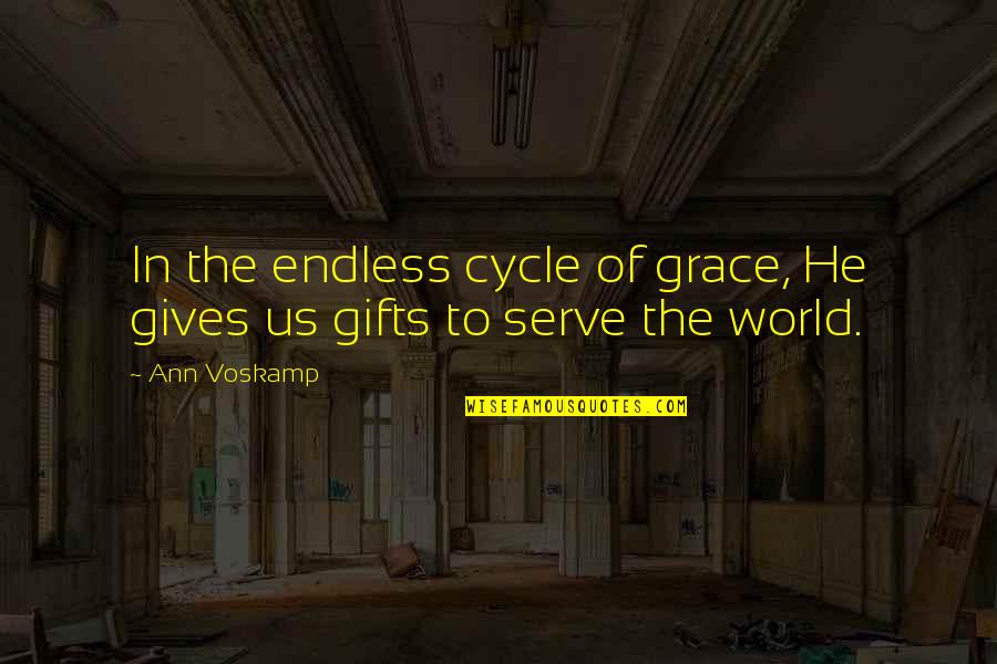 Blind Spot Memorable Quotes By Ann Voskamp: In the endless cycle of grace, He gives
