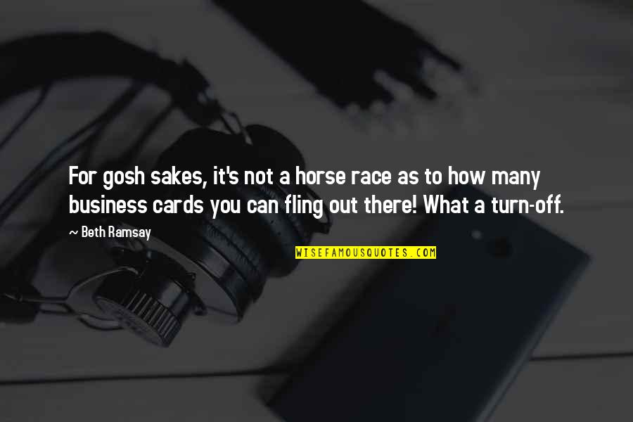 Blindado In English Quotes By Beth Ramsay: For gosh sakes, it's not a horse race Blindado In English Quotes By Beth Ramsay: For gosh sakes, it's not a horse race