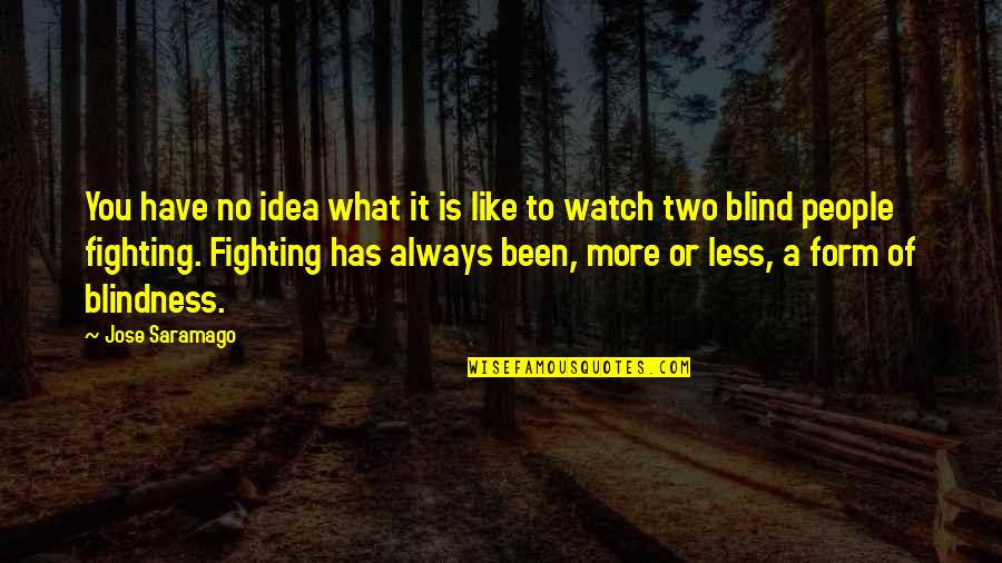 Blindness Saramago Quotes By Jose Saramago: You have no idea what it is like