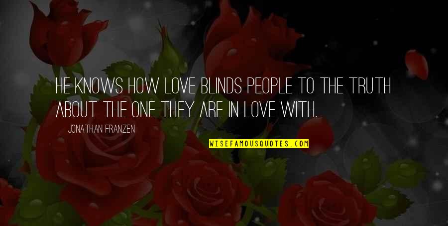Blinds Quotes By Jonathan Franzen: He knows how love blinds people to the