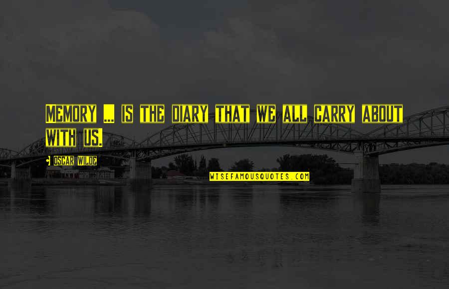 Blindsides Michael Quotes By Oscar Wilde: Memory ... is the diary that we all