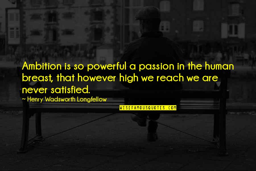 Blindsolving Quotes By Henry Wadsworth Longfellow: Ambition is so powerful a passion in the