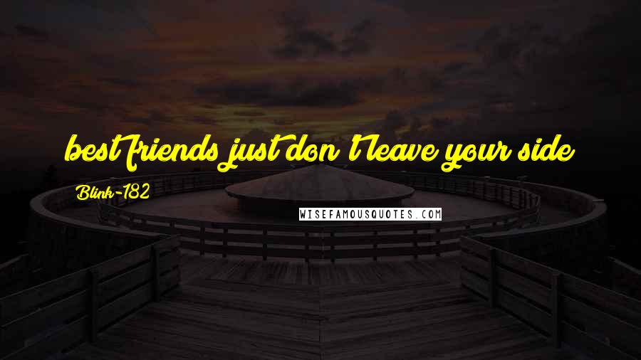 Blink-182 quotes: best friends just don't leave your side