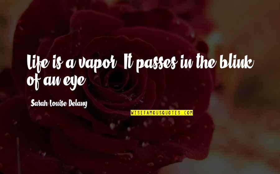 Blink Of An Eye Quotes By Sarah Louise Delany: Life is a vapor. It passes in the