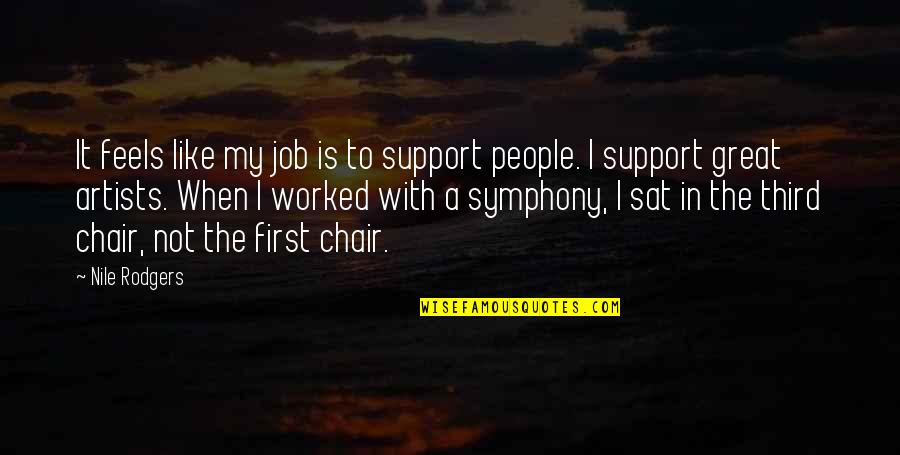Blitz Ww2 Quotes By Nile Rodgers: It feels like my job is to support Blitz Ww2 Quotes By Nile Rodgers: It feels like my job is to support